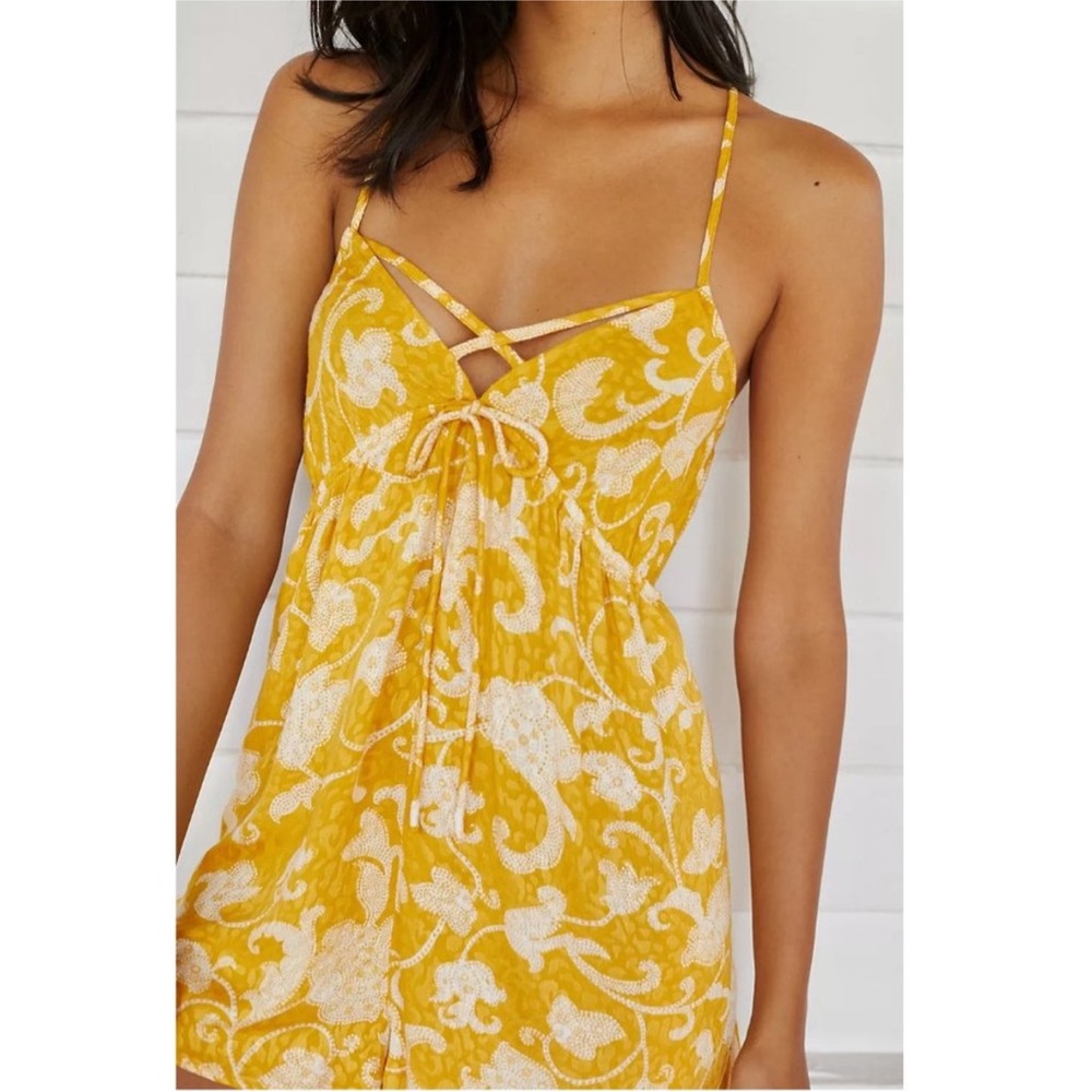 Anthropologie Yellow Floral Women's Romper